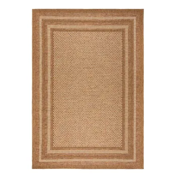 Covor pentru exterior si interior in culoare naturala 200x290 cm Layla Border - Flair Rugs imagine