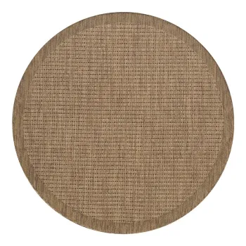 Covor pentru exterior si interior in culoare naturala rotund o 120 cm Giza 1410 - Ayyildiz Carpets imagine