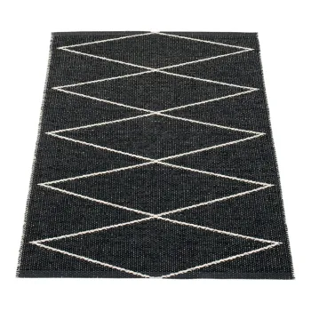Covor pentru exterior si interior negru 70x100 cm Max Black - Pappelina imagine