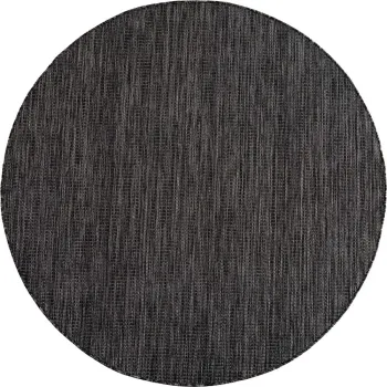 Covor pentru exterior si interior negru rotund o 80 cm Mira 1450 - Ayyildiz Carpets imagine