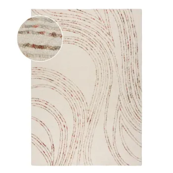 Covor portocaliu/crem din lana 200x290 cm Abstract Swirl - Flair Rugs imagine