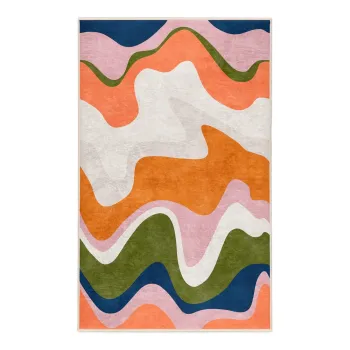 Covor portocaliu lavabil 120x180 cm Squiggly Orange - Mila Home imagine