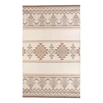 Covor reversibil pentru exterior din plastic reciclat Green Decore Afra, 120 x 180 cm, bej-maro imagine