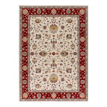 Covor rosu/crem tip traversa 67x250 cm Classic - Universal imagine