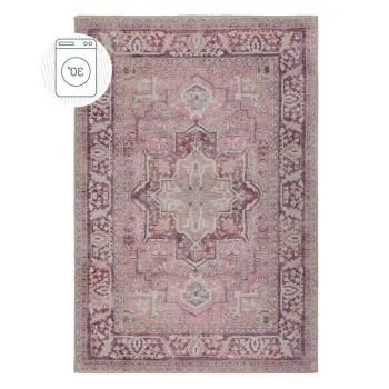 Covor rosu deschis lavabil din amestec de fibre reciclate 160x230 cm Windsor - Flair Rugs imagine