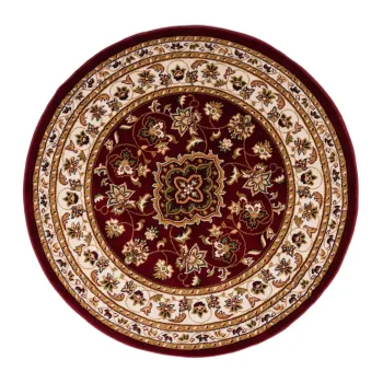 Covor rosu rotund 133x133 cm Sherbone - Flair Rugs imagine