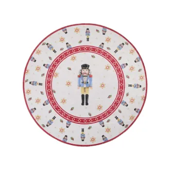 Covor rosu rotund o 160 cm cu model de Craciun Toy's Delight Nutcracker - Villeroy&Boch imagine