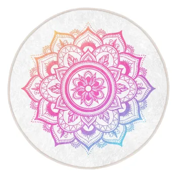 Covor rotund alb-roz lavabil adecvat si pentru aspiratoare robot o 120 cm Comfort - Mila Home imagine