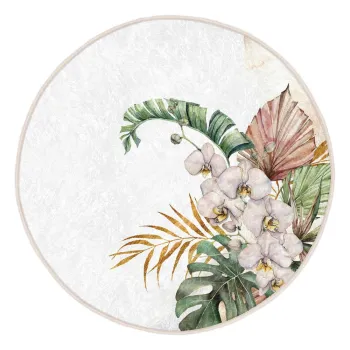 Covor rotund crem lavabil adecvat si pentru aspiratoare robot o 100 cm Comfort - Mila Home imagine