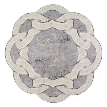 Covor rotund gri o 160 cm - Vitaus imagine