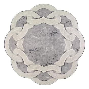 Covor rotund gri o 80 cm - Vitaus imagine