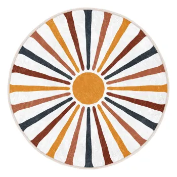 Covor rotund lavabil adecvat si pentru aspiratoare robot o 80 cm Comfort - Mila Home imagine