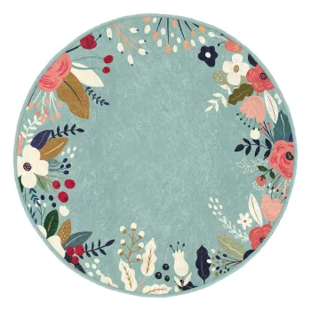 Covor rotund lavabil adecvat si pentru aspiratoare robot o 80 cm Comfort - Mila Home imagine