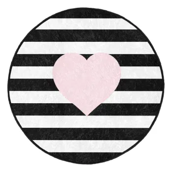 Covor rotund pentru copii negru-alb o 80 cm Comfort - Mila Home imagine