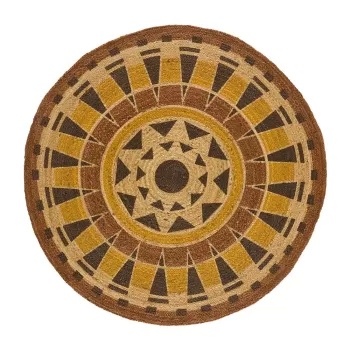 Covor rotund portocaliu o 90 cm Tonga - Universal imagine