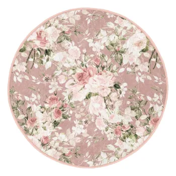 Covor rotund roz deschis lavabil adecvat si pentru aspiratoare robot o 100 cm Comfort - Mila Home imagine