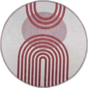 Covor rotund violet/gri o 160 cm - Vitaus imagine