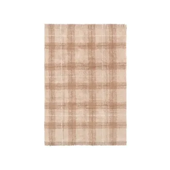 Covor roz deschis lavabil/tesut manual din bumbac 90x120 cm Tartan Rose - Lorena Canals imagine