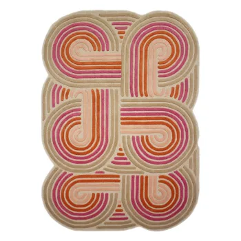 Covor roz E>esut manual din lAcnA140x200 cm Spiral Shaped aEURFlair Rugs imagine