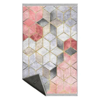 Covor roz-gri lavabil 80x140 cm - Mila Home imagine