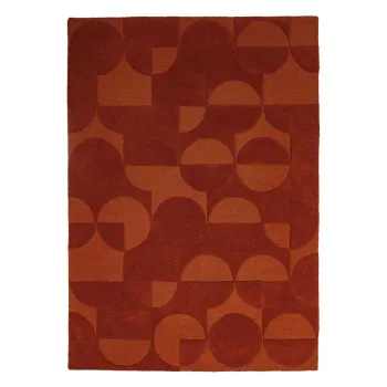 Covor teracota tesut manual din lana 120x170 cm Gigi - Flair Rugs imagine
