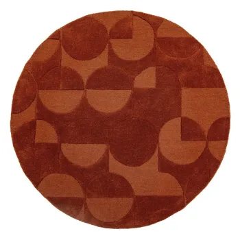 Covor teracota tesut manual rotund din lana o 160 cm Gigi - Flair Rugs imagine