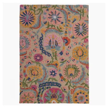 Covor tesut manual din lana 160x230 cm Amira Floral - Flair Rugs imagine