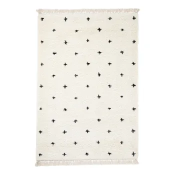 Covor Think Rugs Boho Dots, 120 x 170 cm, alb-negru imagine