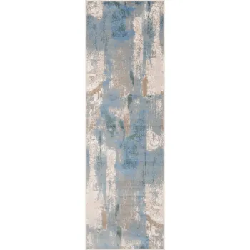 Covor tip traversa albastru deschis 80x250 cm Sensi Zashi - FD imagine