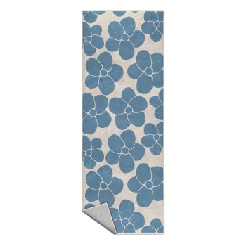 Covor tip traversa albastru lavabil 60x230 cm Blue Meadow - Mila Home imagine