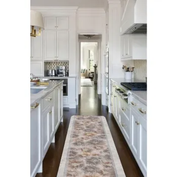 Covor tip traversa bej lavabil 58x140 cm Blooming - Oyo Concept imagine