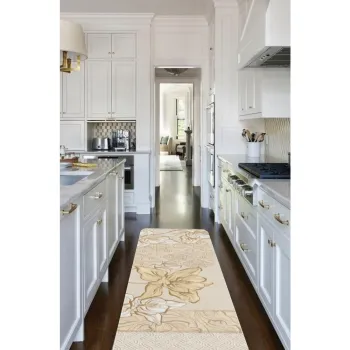 Covor tip traversa bej lavabil 58x140 cm Sandy - Oyo Concept imagine