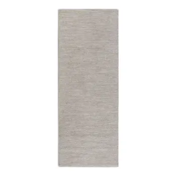 Covor tip traversa bej tesut manual din amestesc de lana 80x200 cm Pradesh Linen White - Elle Decoration imagine