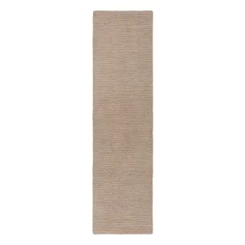 Covor tip traversa bej tesut manual din lana 80x230 cm Harris Boucle - Flair Rugs imagine