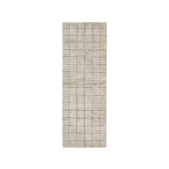 Covor tip traversa bej tesut manual din lana 80x230 cm Mosaic Sandstone - Lorena Canals imagine