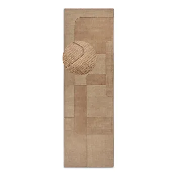 Covor tip traversa bej tesut manual din lana 80x250 cm Charlotte - Villeroy&Boch imagine