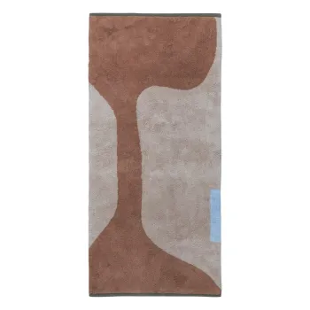 Covor tip traversa caramiziu/bej lavabil din bumbac 70x150 cm Figura - Mette Ditmer Denmark imagine