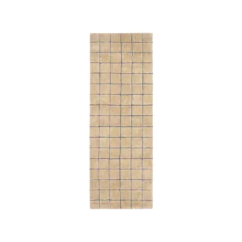 Covor tip traversa chihlimbar tesut manual din lana 80x230 cm Mosaic Amber - Lorena Canals imagine