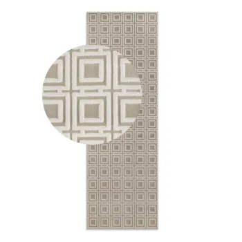 Covor tip traversa crem 80x240 cm Perles Howlite - Elle Decoration imagine