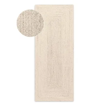 Covor tip traversa crem reversibil/tesut manual din iuta 80x200 cm Juno - Hanse Home imagine