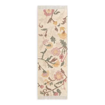 Covor tip traversa crem tesut manual din iuta 80x200 cm Roya Violette - Elle Decoration imagine