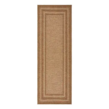 Covor tip traversa de exterior in culoare naturala 80x230 cm Layla Border - Flair Rugs imagine