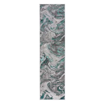 Covor tip traversa Flair Rugs Marbled, 60 x 230 cm, gri-albastru imagine