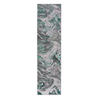Covor tip traversa Flair Rugs Marbled 80 x 300 cm, gri-albastru imagine