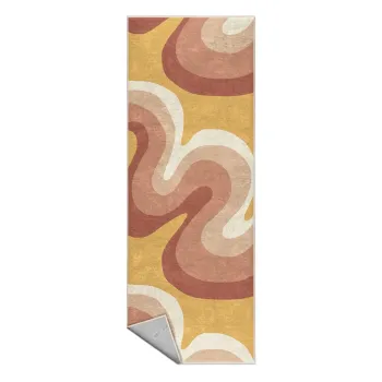 Covor tip traversa galben ocru-roz prafuit lavabil 60x230 cm Strawberry Creamsicle - Mila Home imagine