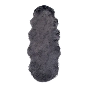 Covor tip traversa gri antracit sintetic 60x180 cm - House Nordic imagine