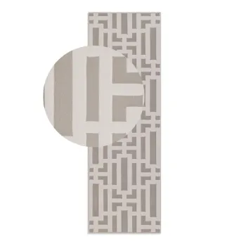 Covor tip traversa gri/crem 80x240 cm Perles Onyx - Elle Decoration imagine