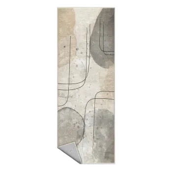 Covor tip traversa gri/crem lavabil 80x200 cm Simple Lines - Mila Home imagine