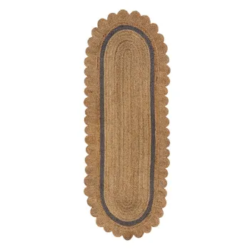 Covor tip traversa gri/in culoare naturala tesut manual din iuta 80x230 cm Grace Grey - Flair Rugs imagine