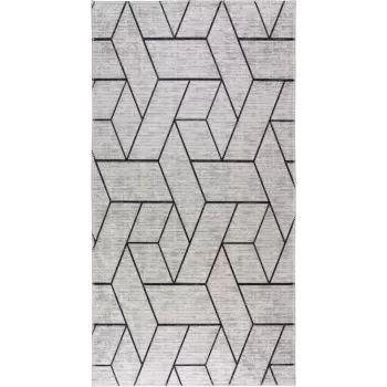 Covor tip traversa gri lavabil 80x200 cm - Vitaus imagine